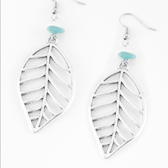 Silver and turquoise earrings - Picture 2 of 2